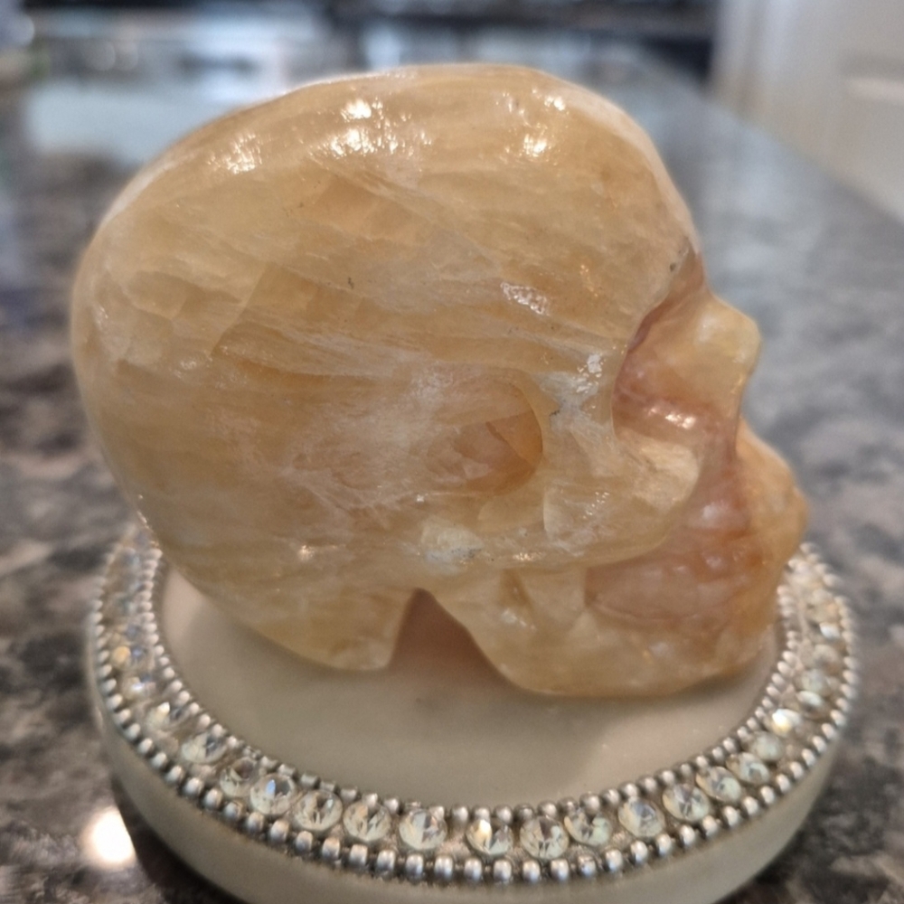 Natural Jasper Carved Crystal Skull #2 New - Picture 4 of 9